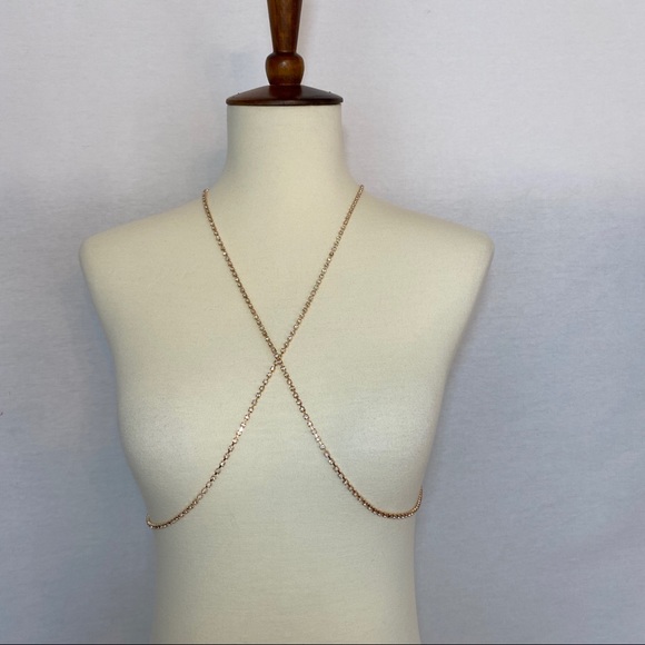 Sexy Crystal Crossover Body Harness Necklace - Picture 6 of 16